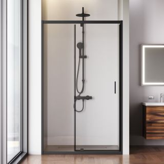 Душевая дверь в нишу Am.Pm Gem W90G-120-1P-BT 120 см чёрный матовый